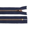 Kovový zip No 5 délka 14 cm (jeansový) (Varianta 101 bílá zlatá, Balení 1 ks)