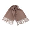Zimní šála / pléd s třásněmi 70x180 cm (Varianta 1 béžová světlá oboustranný, Balení 1 ks)