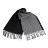 Zimní šála / pléd s třásněmi 65x180 cm (Varianta 20 krémová černá, Balení 1 ks)