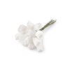 Umělá pěnová mini růže na drátku k tvorbě voniček (Varianta 1 bílá, Balení 1 svaz.)