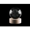 LED svítící skleněná koule Ø8 cm (Varianta 3 transparent baletka, Balení 1 ks)