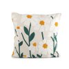 Povlak na polštář vyšívané květy 45x45 cm (Varianta 2 krémová nejsvět. růžová, Balení 2 ks)