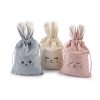 Dárkový pytlík zajíček 15x28 cm sametový (Varianta 1 krémová světlá, Balení 10 ks)