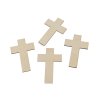 Dřevěný kříž k tvoření / domalování sada 4 ks (Varianta 1 přírodní sv., Balení 1 sáček)