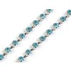 Štrasový prýmek / borta šíře 2,9 mm (Varianta 2 crystal stříbrná, Balení 9 m)