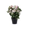 Umělá azalka v květináči (Varianta 1 bílá růžová, Balení 1 ks)