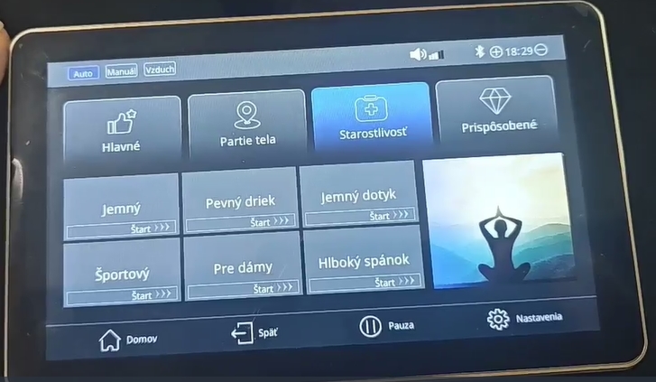 Masážne_kreslo_Damico_dotykové_ovládanie_v_slovenčine_programy_na_masáž
