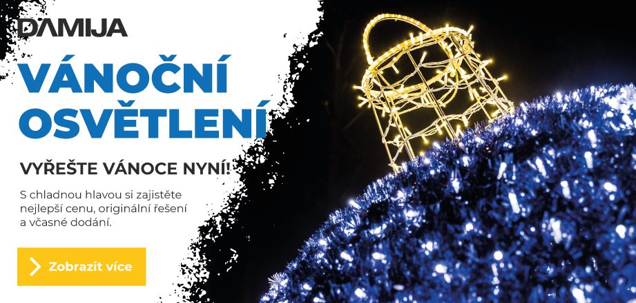 Světelné řetězy, rampouchy, vločky