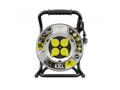 Prodlužovací buben H05RR-F 3x2,5 50m, HEAVY LINE, kovový, pevný střed, IP-44