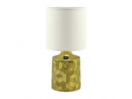 Stolní lampa LINDA E14, bílá/zlatá