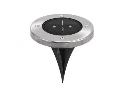 Zahradní solární lampa GARET LED C 0,5W 2x10lm 5700K IP65 120° chrom