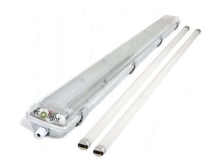 Prachotěsné svítidlo 120cm + 2x LED trubice 18W