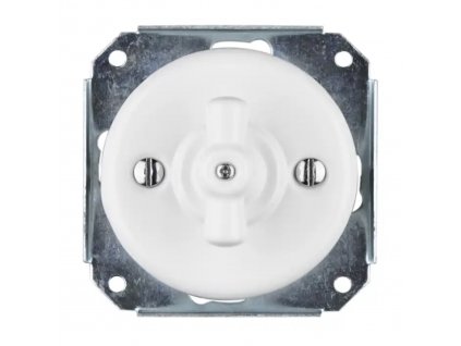 Porcelánový otočný vypínač bez rámečku