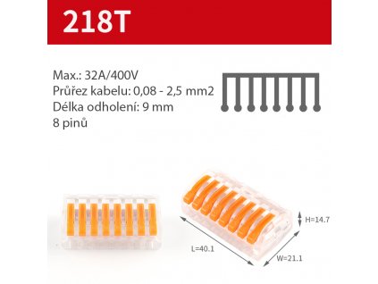 Samosvorná svorkovnice CT-218T