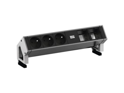 83853 3 738 3 elektro zasuvka bachmann desk 2 3x 230v 2x uziv modul nerez 902 405