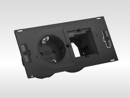 83859 5 627 5 elektro zasuvka bachmann due 1x 230v a 1x uziv modul 929 032