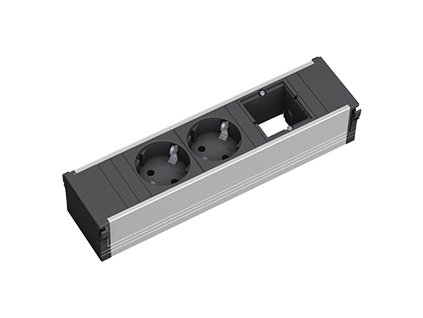 108462 1 420 1 zasuvkova jednotka kratka 1x uziv modul 2x 230v 912 010