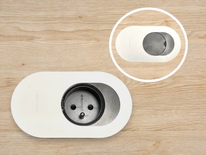 Elektro zásuvka Orbit matná bílá - různé konfigurace (Konfigurace elektrozásuvky 1x230V + 2xUSB nab. C)