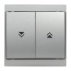 LUNA wlacznik podwójny 2 silver