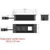 Vestavná zásuvka INTRO černá - různé konfigurace (Konfigurace elektrozásuvky 3x230 + USB nab. C (60W) + 2x Modul)