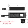 Vestavná zásuvka INTRO černá - různé konfigurace (Konfigurace elektrozásuvky 3x230 + USB nab. C (60W) + 2x Modul)