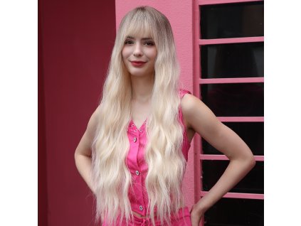 Dlouhá světlá blond vlnitá paruka Charisma s přirozeným odrostem