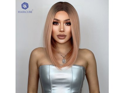 Broskvově blond mikádo paruka Brighit s elegantním přechodem