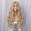 Hustě vlnitá blond paruka Alice se síťkou (lace front)