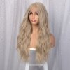 Hustě vlnitá blond paruka Alice se síťkou (lace front)