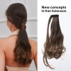 Hedvábný clip in WRAP AROUND PONYTAIL - čokoládová