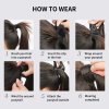 Hedvábný clip in WRAP AROUND PONYTAIL - hnědo-bílá