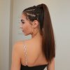 Hedvábný clip in WRAP AROUND PONYTAIL - kaštanově hnědá