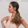 Hedvábný clip in WRAP AROUND PONYTAIL - světle hnědá