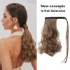Hedvábný clip in WRAP AROUND PONYTAIL - světle hnědá