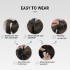 Hedvábný clip in WRAP AROUND PONYTAIL - čokoládová