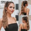 Hedvábný clip in WRAP AROUND PONYTAIL - písčitá