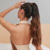 Hedvábný clip in WRAP AROUND PONYTAIL - čokoládové ombré