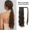 Hedvábný clip in WRAP AROUND PONYTAIL - tmavý nugát