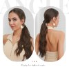 Hedvábný clip in WRAP AROUND PONYTAIL - tmavý nugát