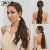 Hedvábný clip in WRAP AROUND PONYTAIL - tmavý nugát