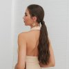 Hedvábný clip in WRAP AROUND PONYTAIL - tmavý nugát