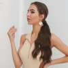 Hedvábný clip in WRAP AROUND PONYTAIL - tmavý nugát