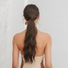 Hedvábný clip in WRAP AROUND PONYTAIL - tmavý nugát