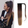 Hedvábný clip in WRAP AROUND PONYTAIL - přírodní ombré