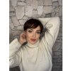 2427 hneda paruka z pravych a umelych vlasu bianca