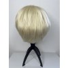 2472 5 kratka plava blond paruka z pravych a umelych vlasu olana