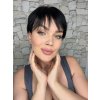 2814 cerna pixie paruka z pravych a umelych vlasu missi