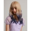 3768 3 piskove hneda paruka leya s fialovomodrymi konci a ofinou