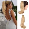 3921 10 rovny ponytail se skripcem blond