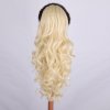 3945 vlnity ponytail se stahovaci gumou platinova blond